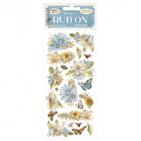 STAMPERIA RUB-ON TRANSFER 10x HIDDEN GROVE KWIATY I MOTYL
