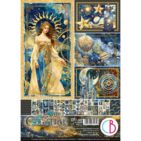 CB BLOK PAPIERÓW SCRAP.A4/9szt Celestial
