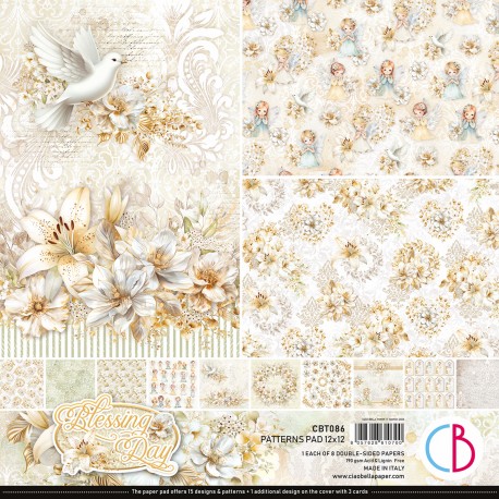 CB BLOK PAPIERÓW SCRAP.30x30cm /8szt Blessing day