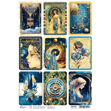 CB PAPIER RYŻOWY A4 Celestial Astral cards