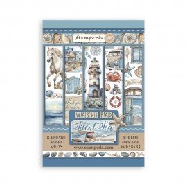 STAMPERIA PAPIER WASHI A5 8szt SILENT SEA