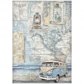 STAMPERIA PAPIER RYŻOWY A4 SILENT SEA VAN