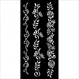 STAMPERIA SZABLON 3D 12x25 cm TIMELESS 3 BORDIURY KWIATOWE