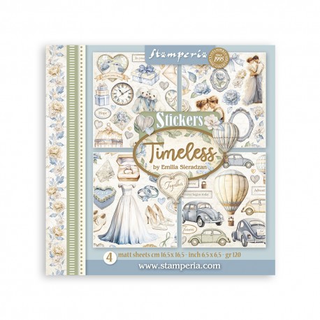 STAMPERIA NAKLEJKI 165x165 4szt TIMELESS