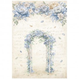 STAMPERIA PAPIER RYŻOWY A4 TIMELESS KWIATOWA PERGOLA