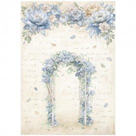 STAMPERIA PAPIER RYŻOWY A4 TIMELESS KWIATOWA PERGOLA