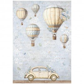 STAMPERIA PAPIER RYŻOWY A4 TIMELESS BALONY