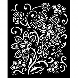 STAMPERIA SZABLON 3D 20x25 cm TIMELESS BATIKOWE KWIATY