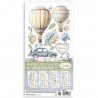 STAMPERIA-ZESTAW 4szt PAPIER NACIĘTY 15x30cm TIMELESS