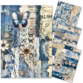 CB PAPIER RYŻOWY A4 ZESTAW 4sz URBAN BLUE DENIM