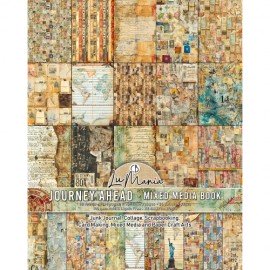 CB MIXED MEDIA BOOK A4 39 KART +11 EPHEMERA JOURNEY AHEAD