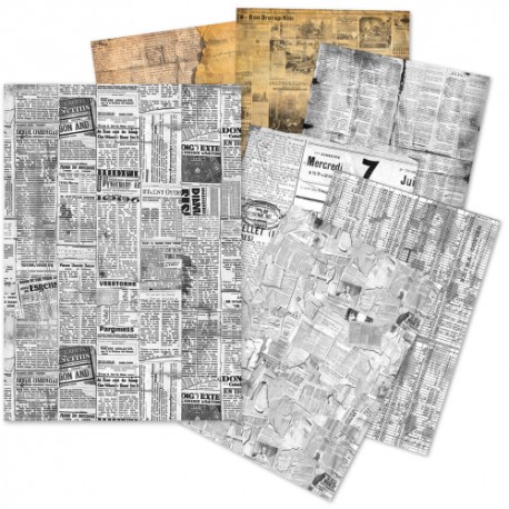 CB PAPIER A5 40g ZESTAW 24szt NEWSPAPERS