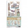 STAMPERIA-ZESTAW 4szt PAPIER NACIĘTY 15x30cm VENICE