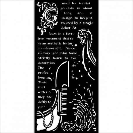 STAMPERIA SZABLON 3D 12x25 cm VENICE GONDOLA