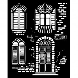 STAMPERIA SZABLON 3D 20x25 cm VENICE OKNA