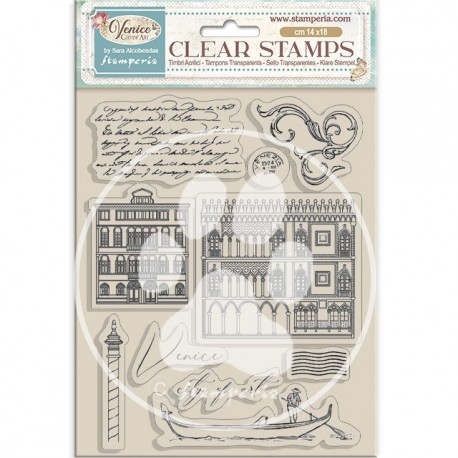 STAMPERIA STEMPEL AKRYLOWY 14x18cm VENICE ELEMENTY