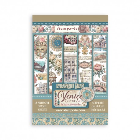 STAMPERIA PAPIER WASHI A5 8szt VENICE