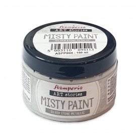 STAMPERIA MISTY PAINT 150ml FARBA METALIC SILVER STONE