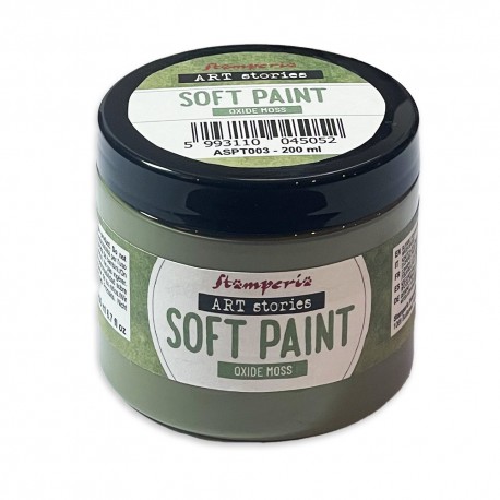 STAMPERIA SOFT PAINT 200ml FARBA KREDOWA MAT OXIDE MOSS