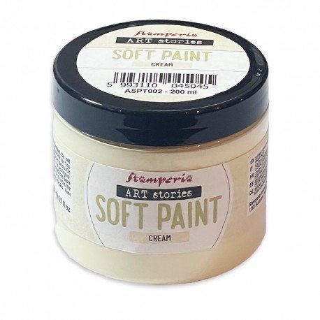 STAMPERIA SOFT PAINT 200ml FARBA KREDOWA MAT CREAM