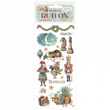 STAMPERIA RUB-ON TRANSFER 10x ALICE IN CHRISTMAS HAPPINESS