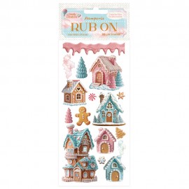 STAMPERIA RUB-ON TRANSFER 10x CANDY CHRISTMAS DOMEK MARCEPAN