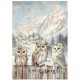 STAMPERIA PAPIER RYŻOWY A4 OWL'S HOUSE 3 SOWY