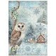 STAMPERIA PAPIER RYŻOWY A4 OWL'S HOUSE SOWA