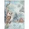 STAMPERIA PAPIER RYŻOWY A4 OWL'S HOUSE SOWA