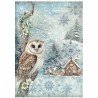 STAMPERIA PAPIER RYŻOWY A4 OWL'S HOUSE SOWA