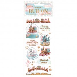 STAMPERIA RUB-ON TRANSFER 10x CANDY CHRISTMAS ŚNIEŻNE KULE