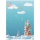 STAMPERIA PAPIER RYŻOWY A4 CANDY CHRISTMAS DOMEK MARCEPAN