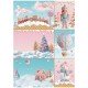 STAMPERIA PAPIER RYŻOWY A4 CANDY CHRISTMAS 6 KART