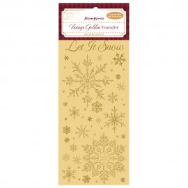 STAMPERIA VINTAGE GOLDEN 10x21 TRANSFER ZŁOTY LET IT SNOW