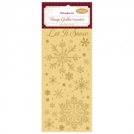 STAMPERIA VINTAGE GOLDEN 10x21 TRANSFER ZŁOTY LET IT SNOW