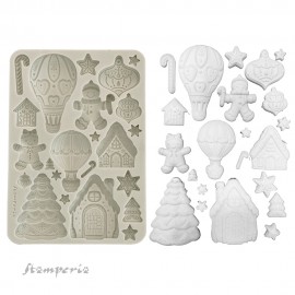 STAMPERIA FOREMKA SILIKONOWA A5 CANDY CHRISTMAS GINGERBREAD