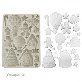 STAMPERIA FOREMKA SILIKONOWA A5 CANDY CHRISTMAS GINGERBREAD