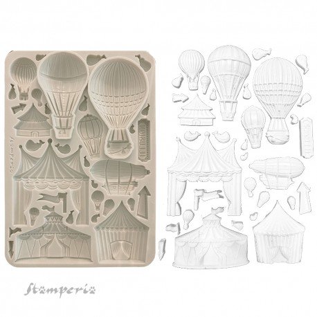 STAMPERIA FOREMKA SILIKONOWA A5 ALICE IN CHRISTMAS CYRK