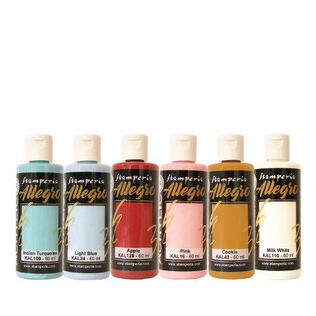 STAMPERIA FARBA ALLEGRO 59 ml ZESTAW 6szt CANDY CHRISTMAS