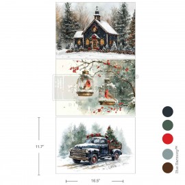PRIMA PAPIER MORWOWY 11,7x16" 3-PAK ZESTAW CHRISTMAS BLESSIN