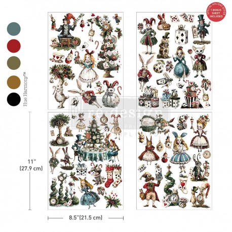 PRIMA DECOR TRANSFERS 3 CZĘŚCI MIDDY WHIMSICAL HOLIDAY DREAMS