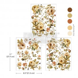 PRIMA DECOR TRANSFERS 3 CZĘŚCI MIDDY BELLE EPOQUE BLOOMS