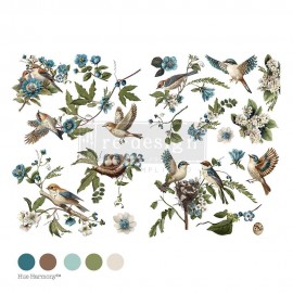 PRIMA DECOR TRANSFERS 24x35" AVIARY ELEGANCE