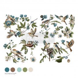 PRIMA DECOR TRANSFERS 24x35" AVIARY ELEGANCE