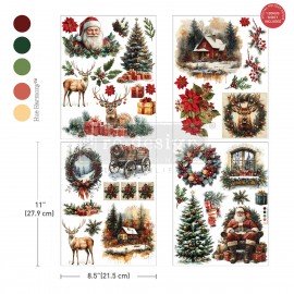PRIMA DECOR TRANSFERS 3 CZĘŚCI MIDDY YULETIDE NOSTALGIA