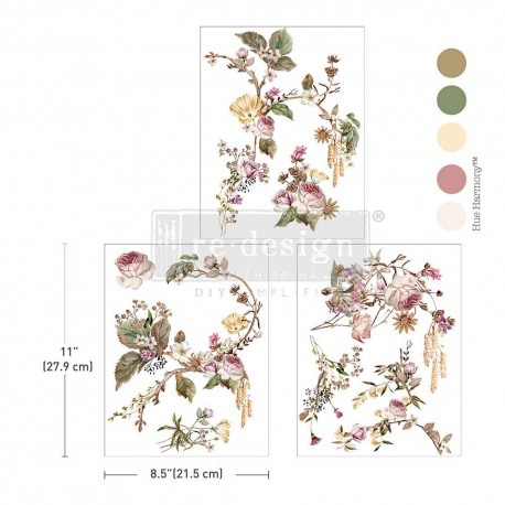 PRIMA DECOR TRANSFERS 3 CZĘŚCI MIDDY ROSETTE ROYALE