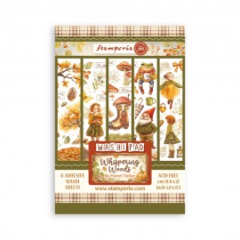 STAMPERIA PAPIER WASHI A5 8szt WHISPERING WOODS