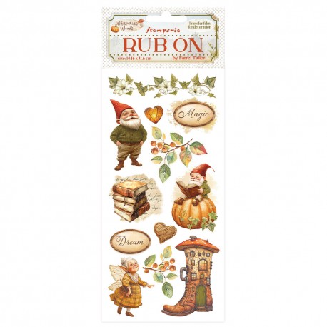 STAMPERIA RUB-ON TRANSFER 10x WHISPERING WOODS GNOM