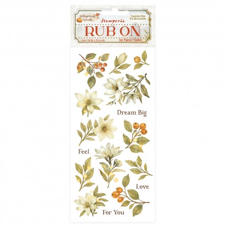 STAMPERIA RUB-ON TRANSFER 10x WHISPERING WOODS MAGNOLIA