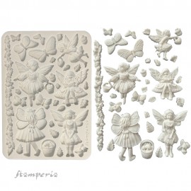 STAMPERIA FOREMKA SILIKONOWA A5 WHISPERING WOODS WRÓŻKI